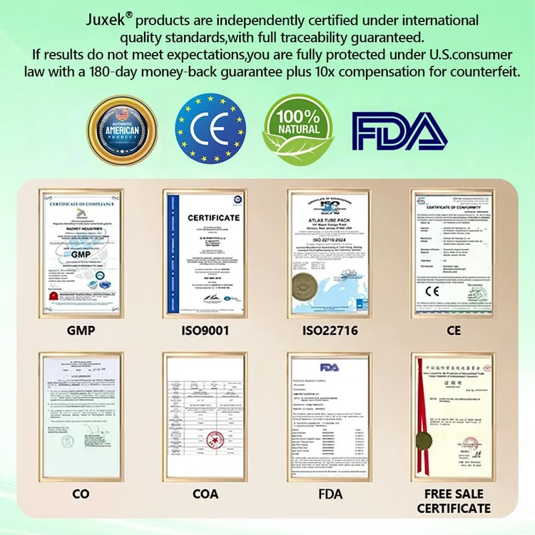 Juxek product certificates and compliance information