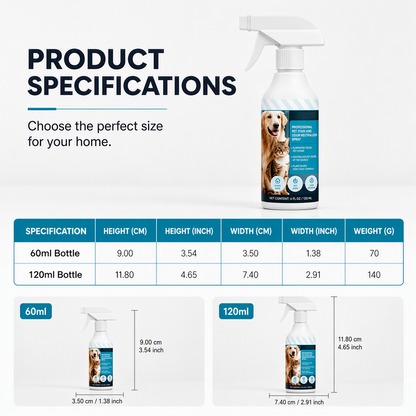Pet Stain & Odor Remover Spray-120ml